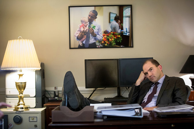 Rhodes in his White House office. Credit Doug Mills/The New York Times